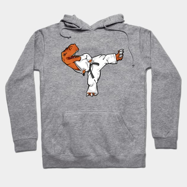 Cartoon TREX does Tang Soo Do Hoodie by Modern Medieval Design